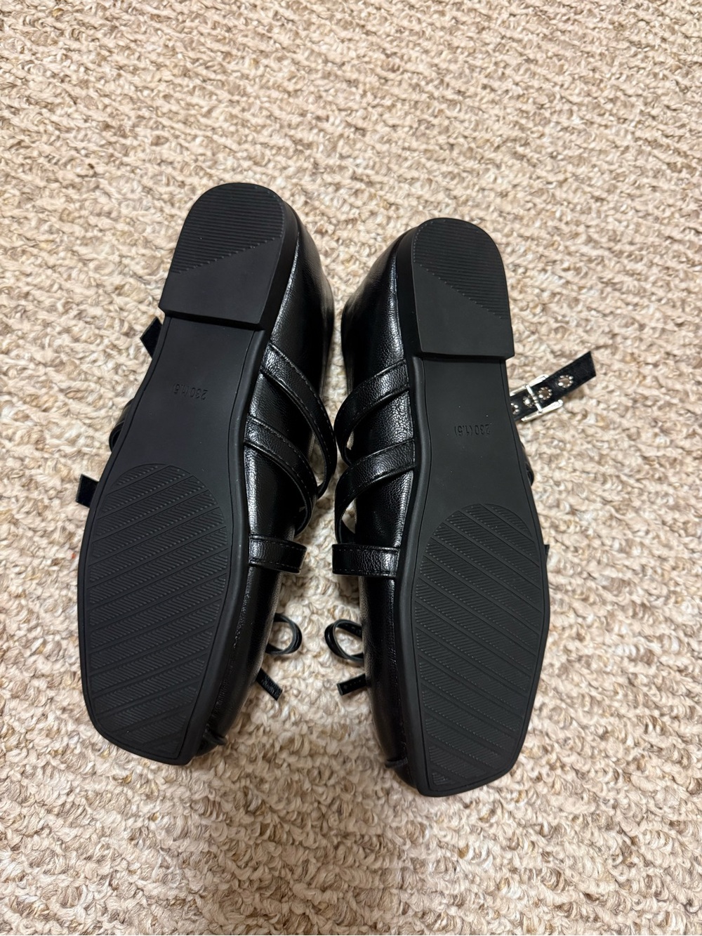 Black Strappy Ballet Flats (brand new) - Picture 5 of 5